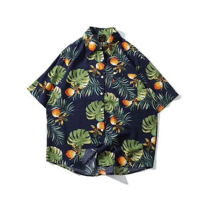 Custom Branding Soft Full Colour Printed Party Shirt Short Sleeve Rayon Material