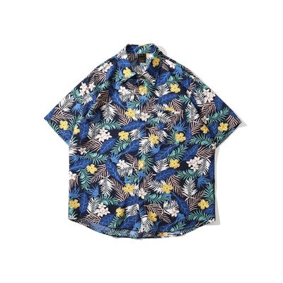 Custom Branding Soft Full Colour Printed Party Shirt Short Sleeve Rayon Material