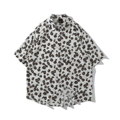 Custom Branding Soft Full Colour Printed Party Shirt Short Sleeve Rayon Material