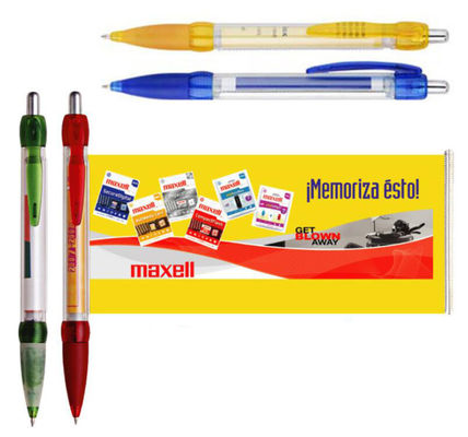 Smooth Barrel Plastic Branding Advertising Banner Ball Pen For Promotion