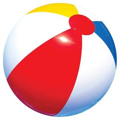 Custom Printed 6 Panels PVC Inflatable Beach Ball For Water Activities 30cm After Inflated