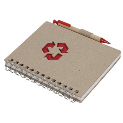 Custom Branding A5 Size Paper Cover Spiral Notebooks With Pens