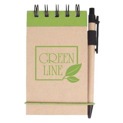 Custom Branding A5 Size Paper Cover Spiral Notebooks With Pens