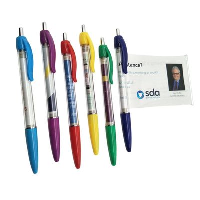 Smooth Barrel Plastic Branding Advertising Banner Ball Pen For Promotion