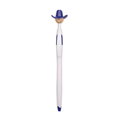 Promotional Creative Cow Boy Shape Plastic Ball Pen UV Printing Black Blue Ink