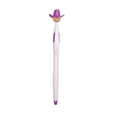 Promotional Creative Cow Boy Shape Plastic Ball Pen UV Printing Black Blue Ink