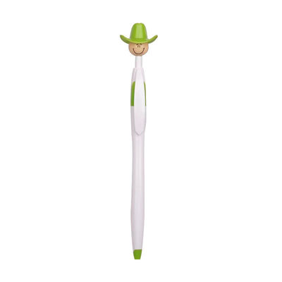 Promotional Creative Cow Boy Shape Plastic Ball Pen UV Printing Black Blue Ink