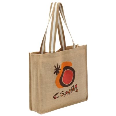 Promotion Reusable Embroidery Natural Jute Bags For Shopping