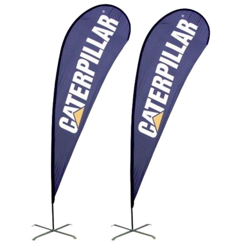 Exhibition Tear Drop Shape Flying Banners Custom Printed Different Size Available